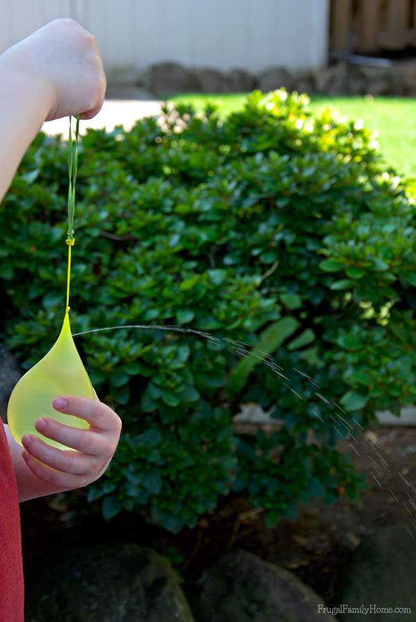 Kid's Craft Water Balloon Yo Yo, we had a leaker | Frugal Family Home