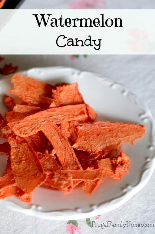 Easy one ingredient watermelon candy recipe | Frugal Family Home