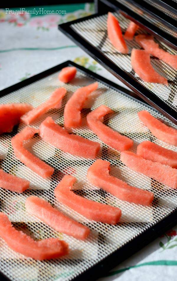 To make watermelon candy just start with slices and watermelon and remove the water | Frugal Family Home