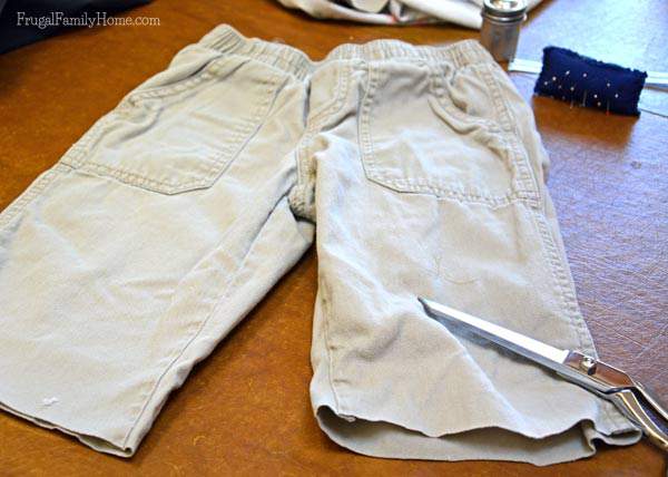 How to hem kids pants into shorts | Frugal Family Home