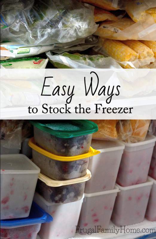 Easy Ways to Stock the Freezer Frugal Family Home