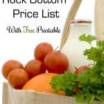 Rock Bottom Price List Free Printable | Frugal Family Home