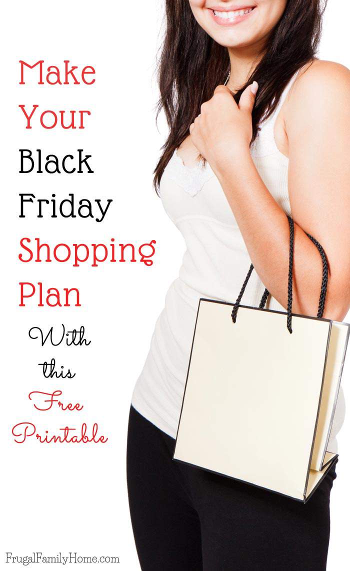 Free Printable Black Friday Shopping List - Frugal Family Home