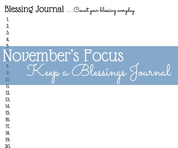 Free printable blessings journal page | Frugal Family Home