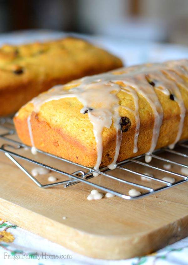 Yummy Pumpkin Bread Recipe with Maple Glaze | Frugal Family Home