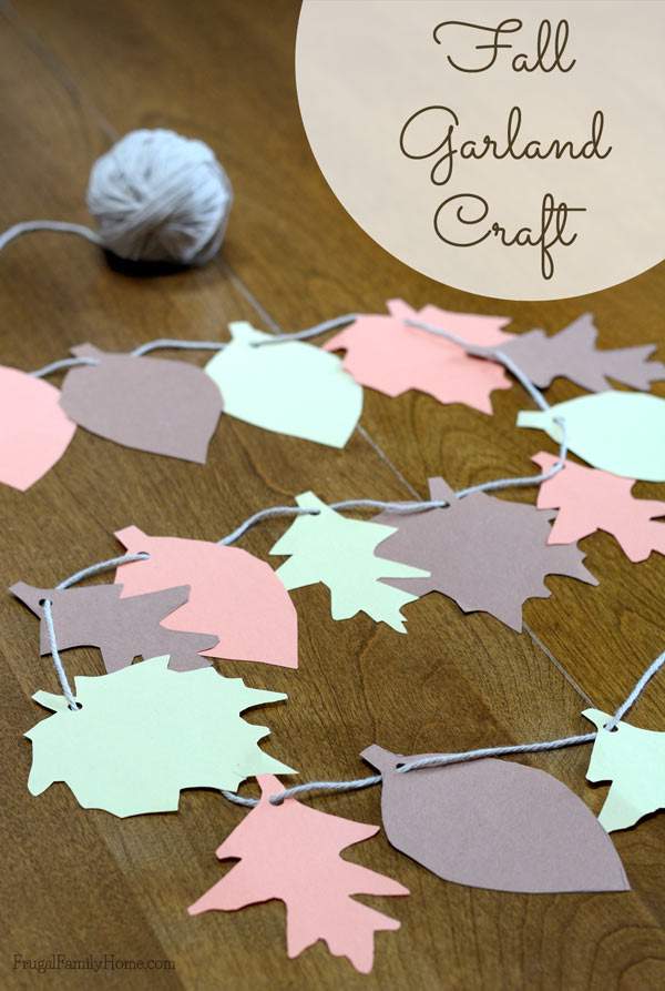 Fun Fall Craft, Make a Leaf Garland | Frugal Family Home