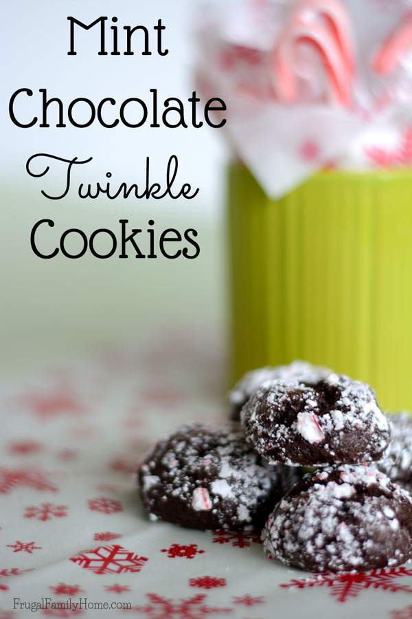 Chocolate Mint Twinkle cookies | Frugal Family Home