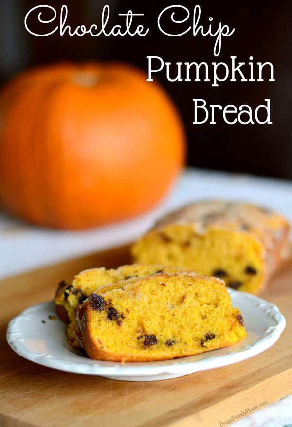 Dairy Free, Egg Free Maple Glazed Chocolate Chip Pumpkin Bread Recipe | Frugal Family Home