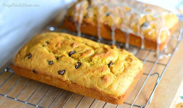 Maple Glazed Pumpkin Bread | Frugal Family Home