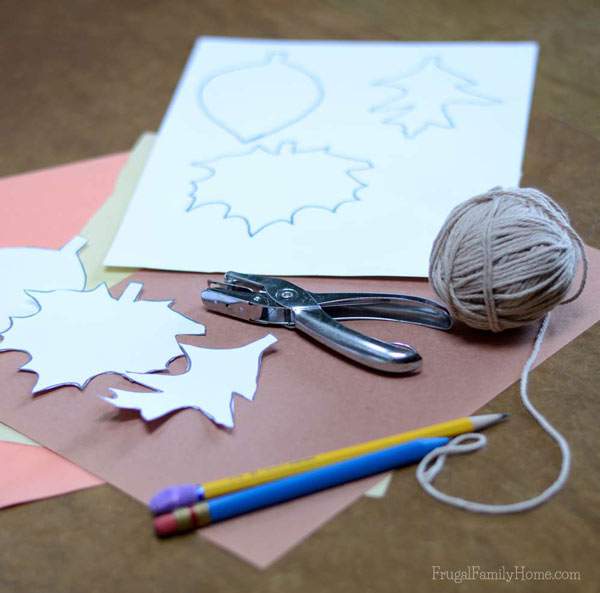 Only a few supplies needed to make a fall leaf garland | Frugal Family Home