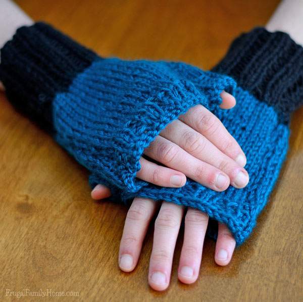 Easy Fingerless Gloves Knitting Pattern Circular Needles