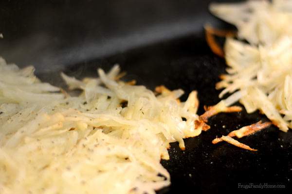 Easy to make and yummy too, homemade hash browns.