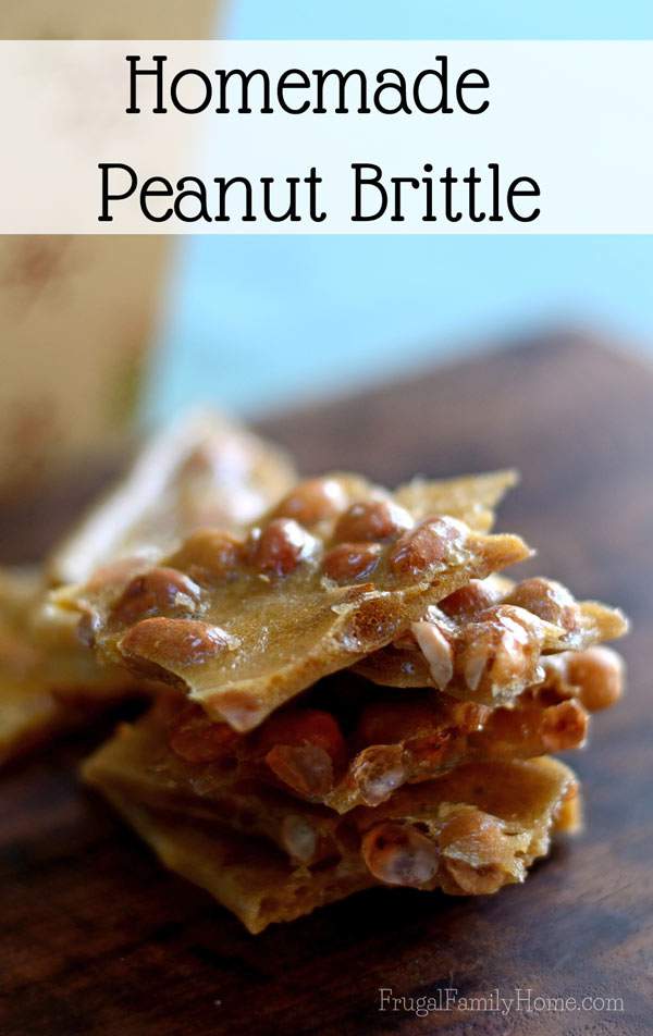 Yummy, crunchy homemade peanut brittle recipe. 