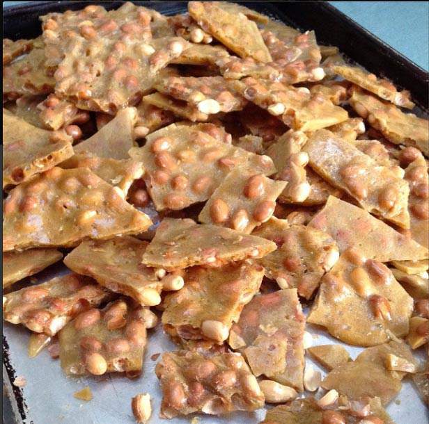 The peanut brittle I made this week. 