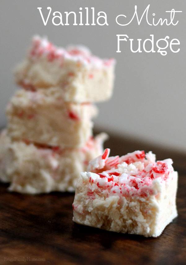 A great fudge to make for Christmas giving, Vanilla Mint Fudge. This recipe makes a delicious melt in your mouth fudge.