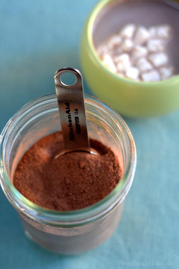 Easy to make 5 ingredient hot cocoa mix. Skip the high priced store mixes and make your own. This recipe has a dairy free option too. 