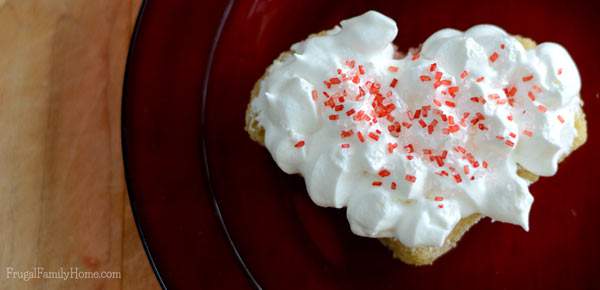 I turned the vanilla raspberry bread into a cute heart cake for Valentine's Day. 