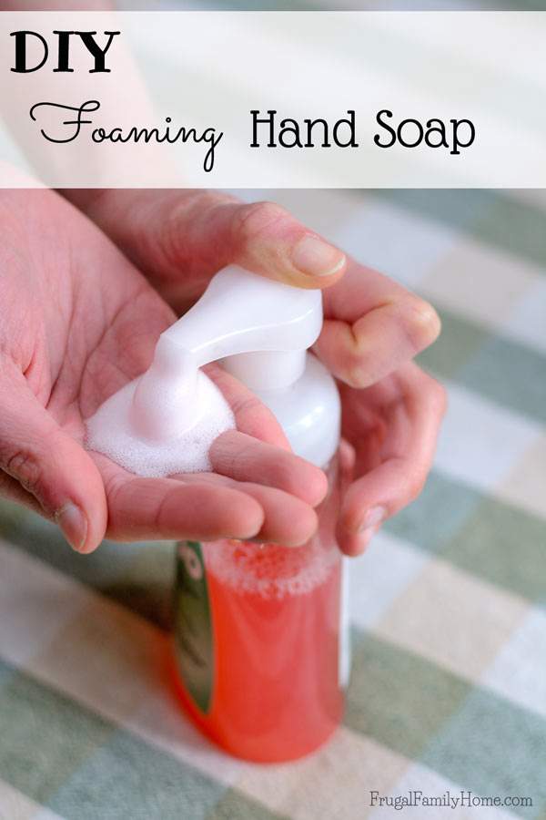 How to make your own foaming hand soap refill with just two ingredients. It only takes a few minutes to do. 