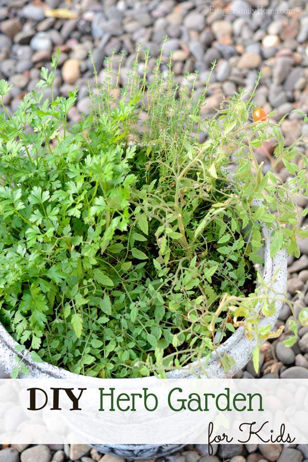 Get your kids into growing their own food with this easy herb garden container project for them.