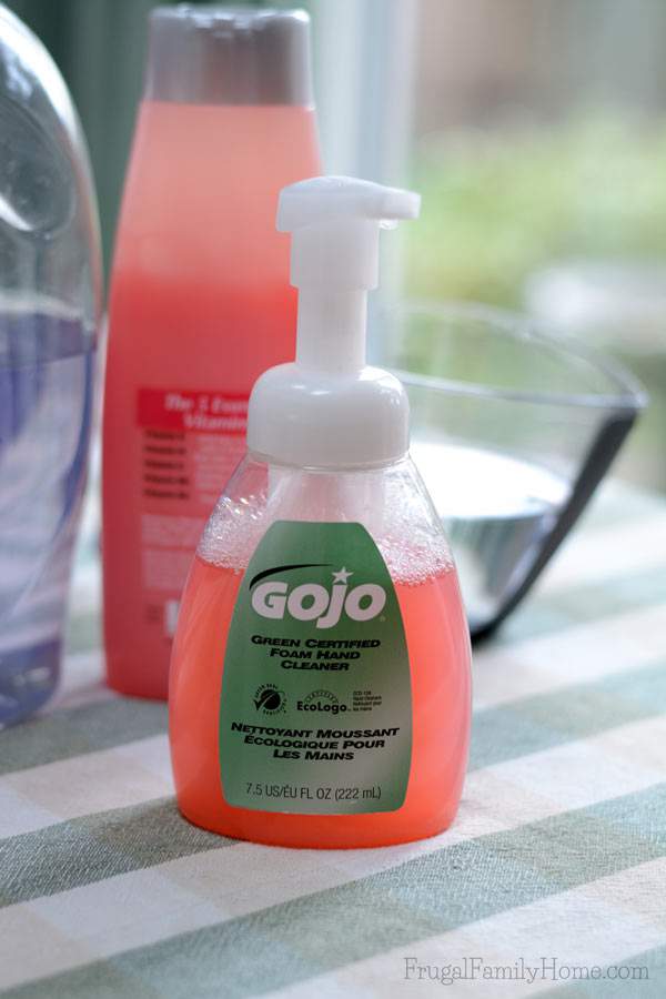 Make your own foaming hand soap, I can show you how and it only takes a few minutes too. 