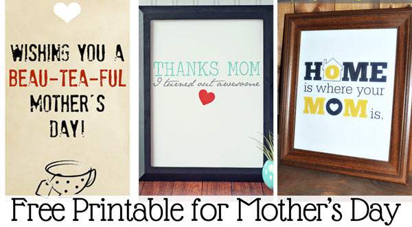 Print something special for mom with these free Mother's Day printables. 