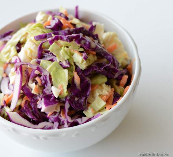 Make this delicious side dish for your next BBQ. It a super quick and easy coleslaw recipe. 