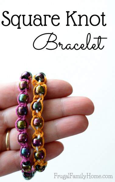 DIY Square Knot Hemp Bracelet - Frugal Family Home