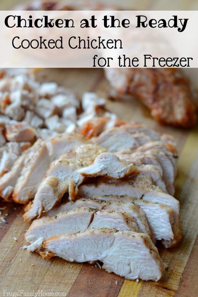 Having a few meals or meals starts in the freezer is sure a lifesaver on a busy day. Stocking the freezer is easier than you might think. I do quick session of freezer cooking to make meat packages. Here’s how I make cooked chicken to have it ready and waiting in the freezer. I’m also sharing some my favorite chicken recipes that use the cooked chicken packages from the freezer.