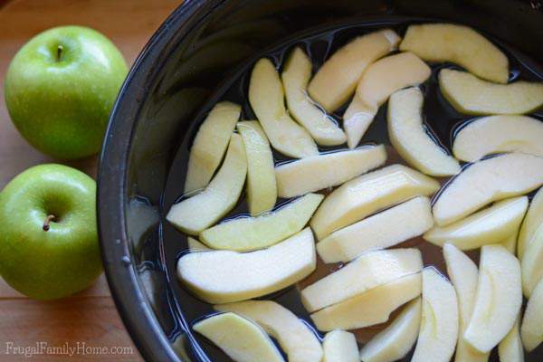 Did you know you can freeze apples? When I can get apples at a great price I stock up and add them to the freezer. It’s really easy to do and if you know my secret you can keep your apples from turning brown in the freezer. These freezer apples are great in all kinds of apple recipes. Come on over and see how to freeze apples. 