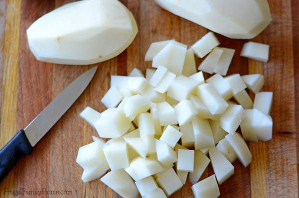 Got a picky eater who doesn’t like to eat potatoes as a side dish? I make these for my picky eater and call them square french fries and they are eaten up without any complaints. This simple recipe for roasted potatoes is quick to prepare for the oven and only takes 3 ingredients too.