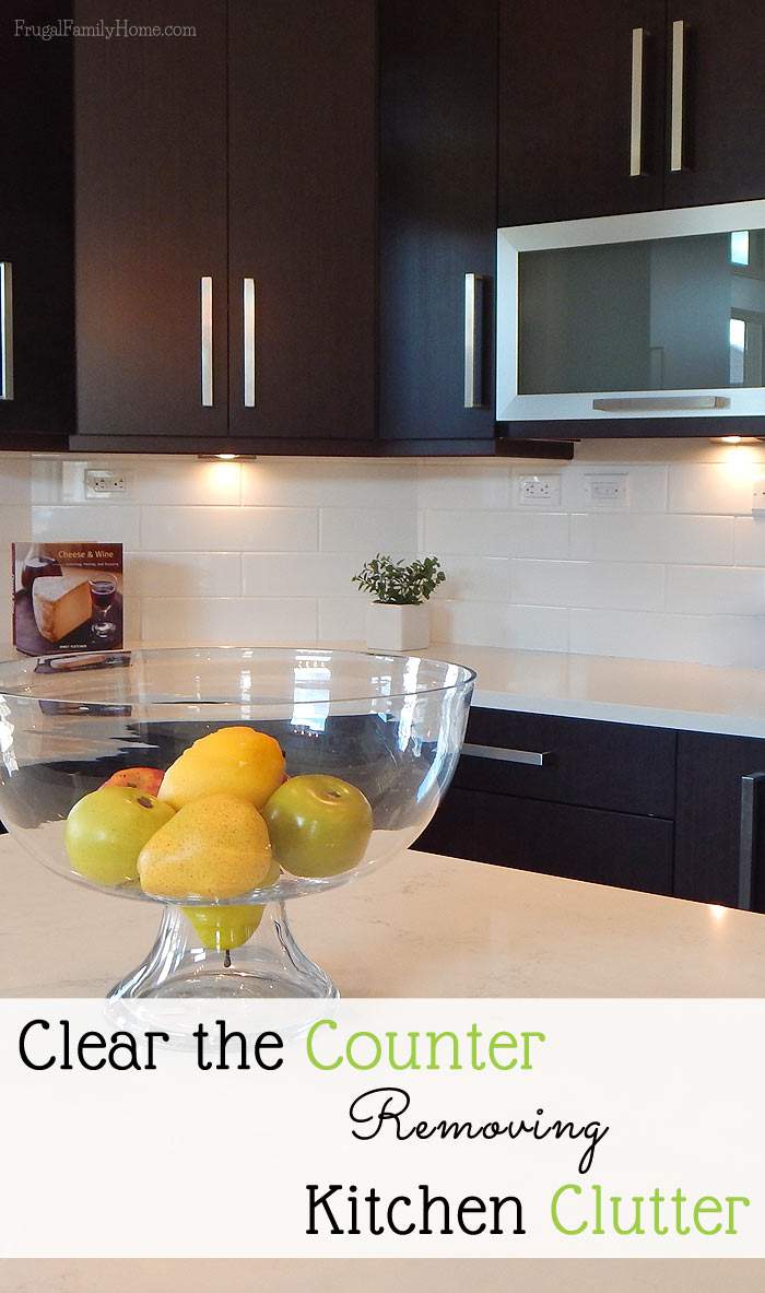 Clear the Counter, Removing Kitchen Clutter