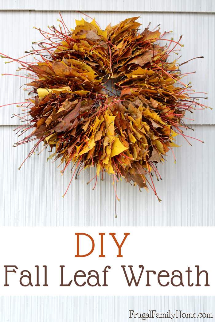 Easy Fall Decoration, DIY Leaf Wreath