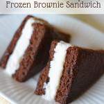 Need a delicious dairy-free dessert to serve? These easy to make frozen brownie sandwiches are dairy free. They have two flavors of frozen dessert sandwiched between a dairy free brownie. Make them fancier by cutting them up and adding them to a stemmed glass. Sprinkle with nutmeg for Thanksgiving or with crushed candy canes for Christmas. They are sure to be a delicious dessert anyway you make them. #DairyFree4All [AD]
