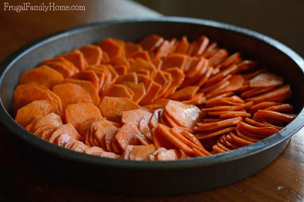 Do you find the regular sweet potato casserole just a little too sweet and heavy? Lighten it up by making these slightly sweet and very delicious roasted sweet potatoes. They are easy to assemble and can bake right alongside your other holiday dishes.