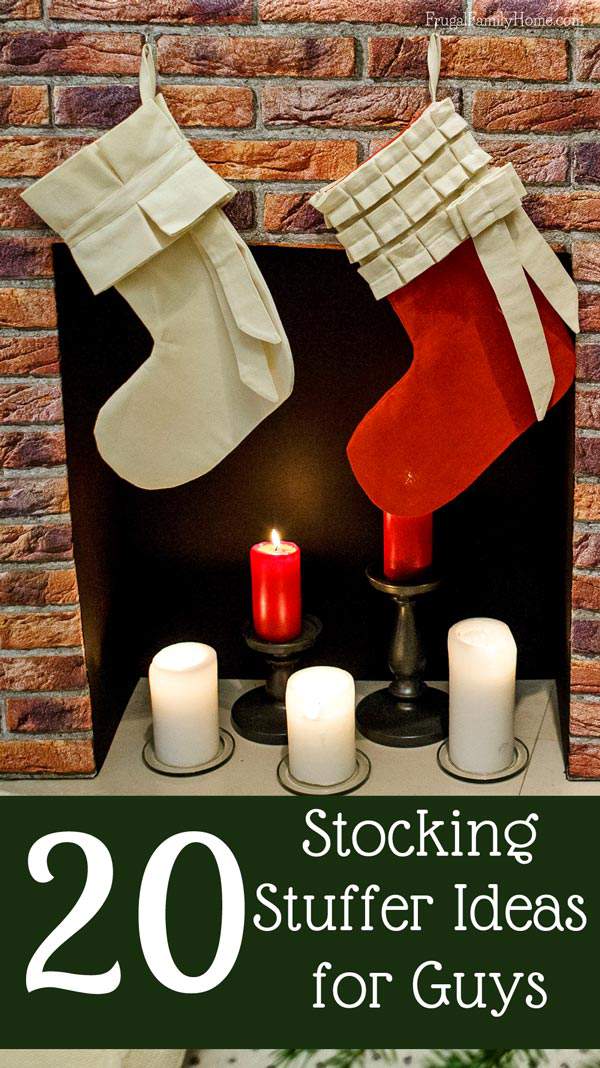 20 stocking stuffer gift ideas for those guys in your life. All these ideas are around $20 or less. 