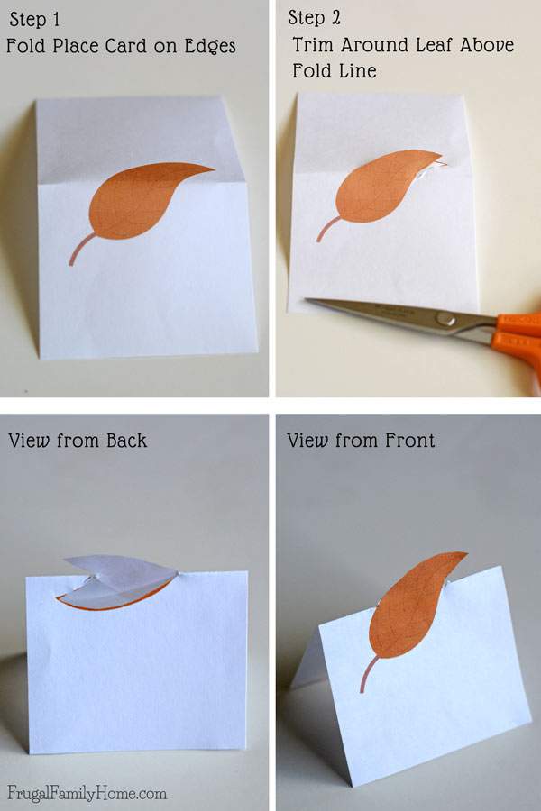 Dress up your holiday table with these cute leaf place cards and table rings. Get the free printable and make a set of your own to dress up your Thanksgiving table.