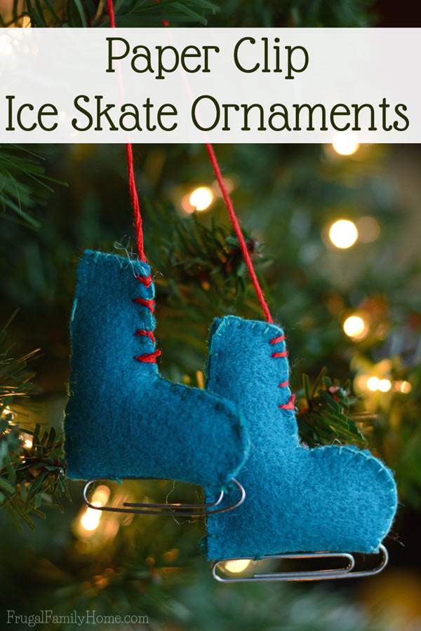 Do you know someone who loves to ice skate? If you do you’ll want to make them a set of these too cute felt ice skate ornaments. We made three sets of these felt ornaments in just about an hour and they turned out so cute.