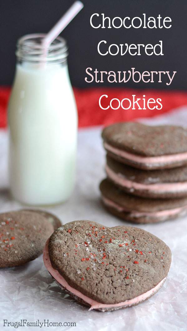 I knew I would love these cookies as soon as I saw them. I mean they are so cute but once you make them you’ll see just how delicious they are too. This chocolate covered strawberry cookie recipe is so easy to make but turns out so yummy too. Great for a Valentine’s Day dessert or for a Valentine’s Day party. These are not your average Valentine’s Day cookie.