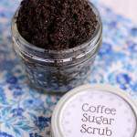 I love this idea for using coffee in a sugar scrub recipe. It’s so easy to make only taking 3 ingredients and a few minutes. Makes my skin feel great too. Even though I don’t like coffee this sugar scrub is one I’ll be making over and over again. This is a great one to make to deal with that winter dry skin or use in the summer to smooth out those rough dry spots on the skin. The coffee and sugar make great exfoliators. Plus you can upcycle your old coffee ground into this recipe too.