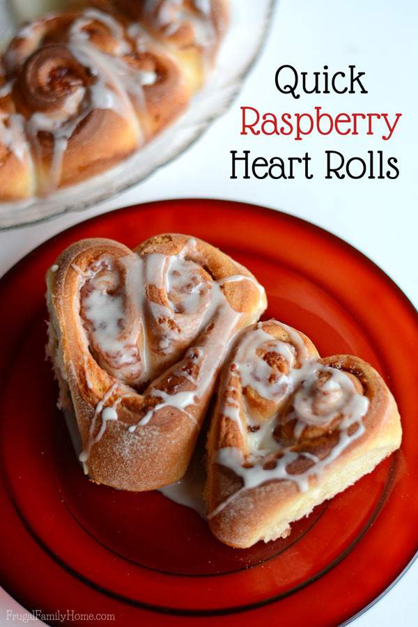 Homemade Raspberry Heart Rolls for Valentine’s Day