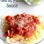 This is the best and easiest homemade pasta sauce I’ve ever made. It’s so simple but tastes so delicious too. It only takes about 20 minutes to make too. Great for a quick and easy dinner any night of the week. If you can open a few cans and slice garlic you can make this delicious sauce in just minutes for a quick and easy dinner. Add in cooked ground beef or cooked sausage to beef it up.