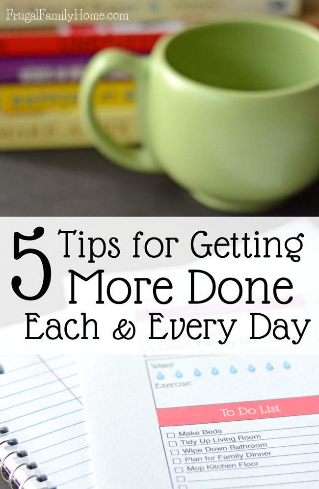 Does it often seem like your day is running you instead of you running your day? I know we can all have a bad day now and then but with these 5 tips you can make the most of each day and get more done. I know I struggle with number 4 often.