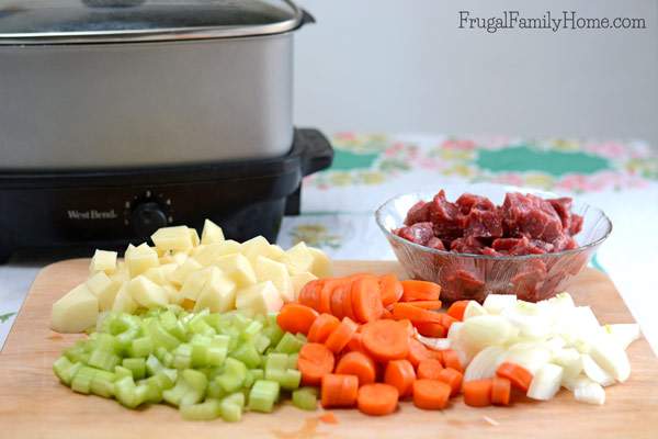 A warm hearty dish of stew hits the spot on a cool winter or spring day. This recipe is so delicious and easy to make because it’s made in the slow cooker. Also, you might be surprised at just how inexpensive it is to make. I know when I read the cost breakdown of this recipe I was surprised it was so inexpensive.