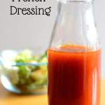 Make your own homemade french dressing with items you have in your pantry right now. I love how quick and easy this french dressing is to make. It’s less expensive than the store bought dressing too. It has the perfect balance of sweet and tangy flavors. If you love french dressing you need to give this easy homemade french dressing recipe a try.