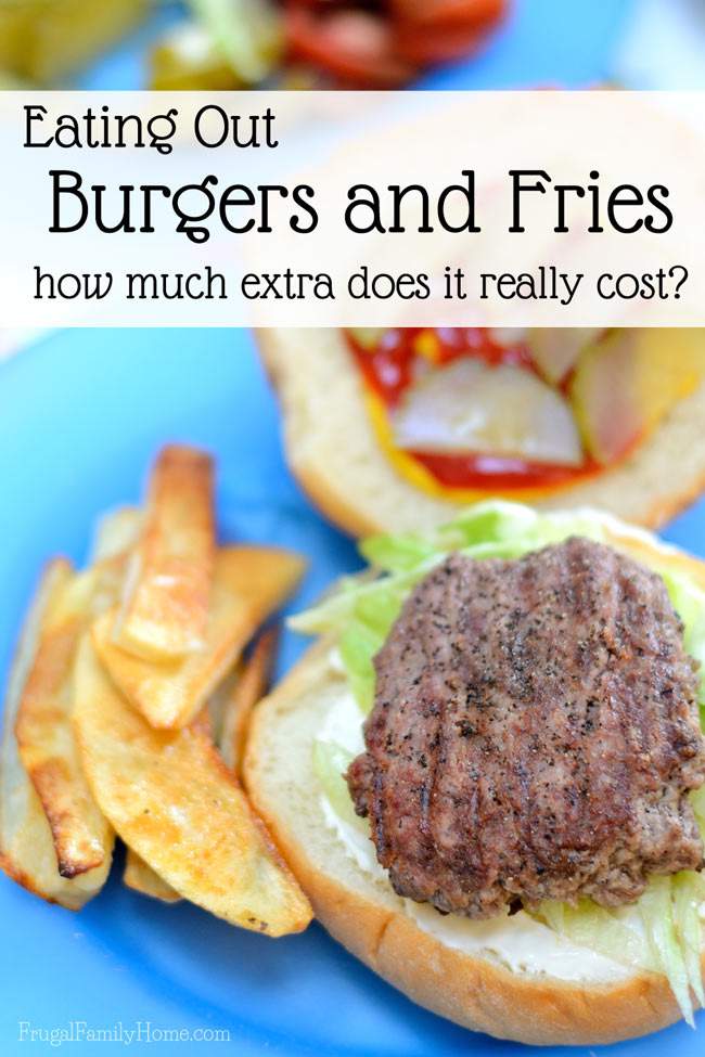We eat out every once in a while but when I see how much I can really save by burgers at fries at home, it really makes me reconsider. This is a great comparison on the cost difference of eating hamburgers out and making them at home. I was shocked there was such a price difference. I would have never guessed it was that much.