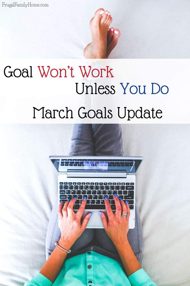 I'm updating how I did on my goals last month and my plans for this month too. What goals are you working on?