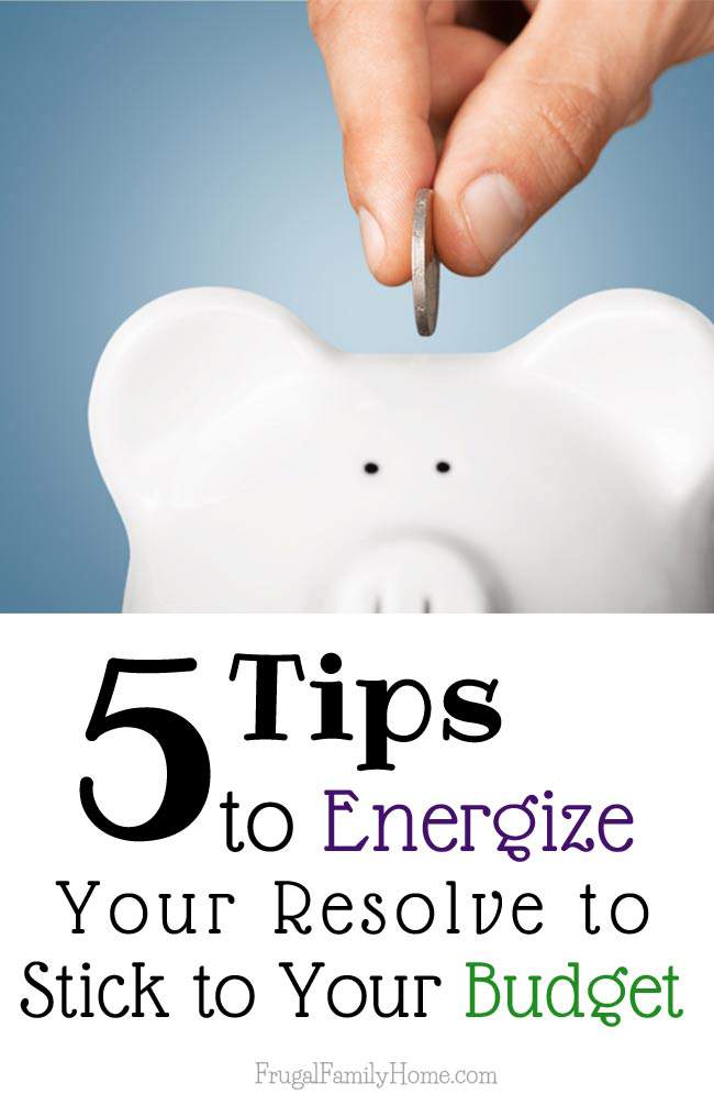 How to Energize Your Resolve to Stick to Your Budget