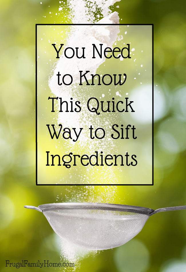 You Need to Know This Quick Way to Sift Dry Ingredients