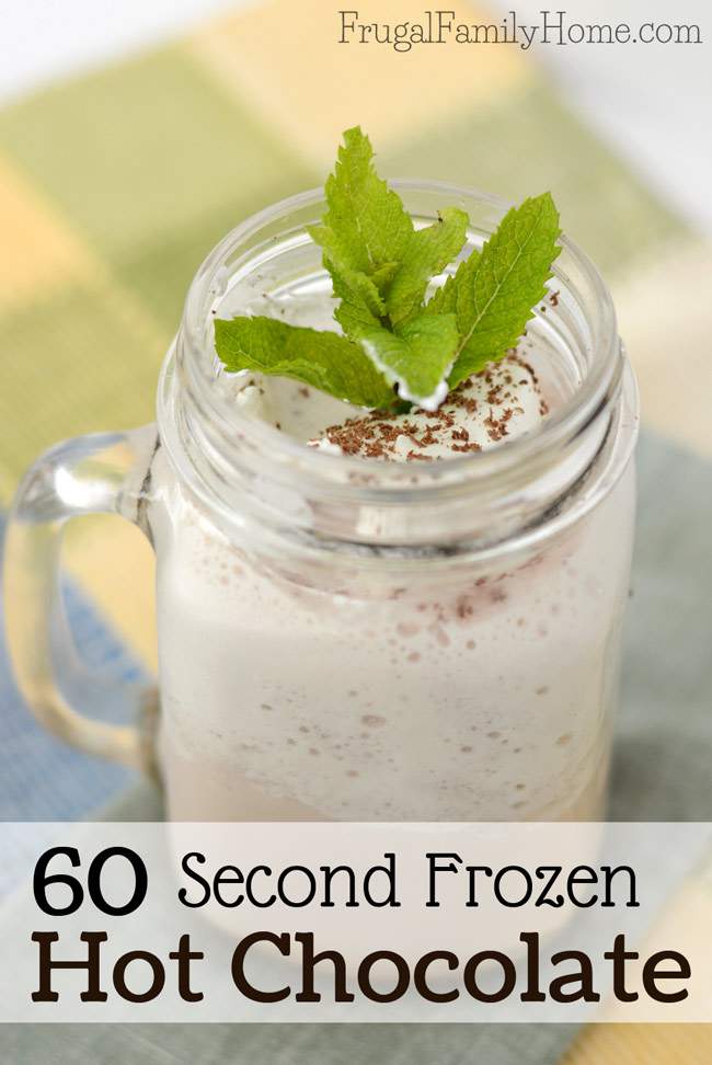 How to Make Frozen Hot Chocolate in 60 Seconds