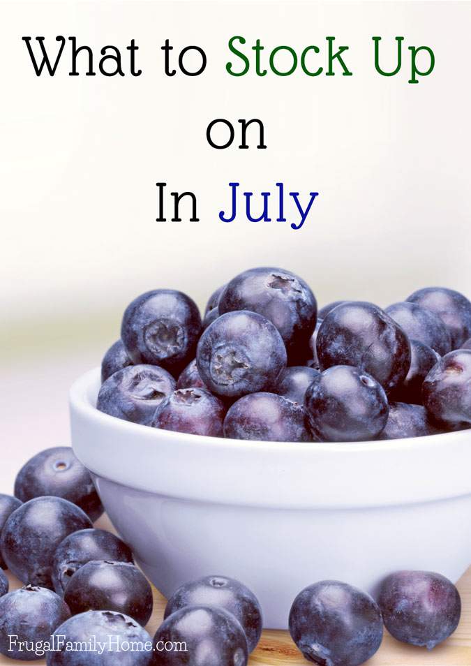 What to buy in July- a quick list of items that are on sale, marked down, or on clearance in July. Save money by stocking up on items while they are on sale that you need.